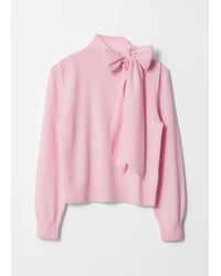 & Other Stories - Merino Tie-Neck Jumper - Lyst