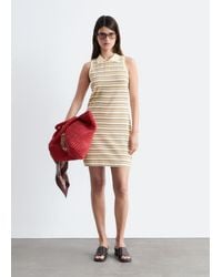 & Other Stories - Striped Cotton Mini Polo Dress - Lyst
