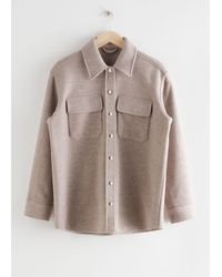 & Other Stories - Oversized Wool Blend Overshirt - Lyst