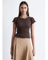 & Other Stories - Ribbed Wool T-Shirt - Lyst