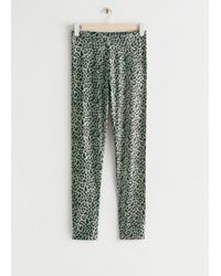 & Other Stories Printed Leggings - Natural