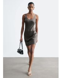 & Other Stories - Satin Slip Mini Dress - Lyst