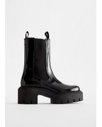 & Other Stories - Chelsea-Boots Aus Leder Mit Dicker Plateausohle - Lyst