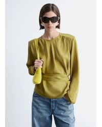 & Other Stories - Gathered Tie-Belt Blouse - Lyst