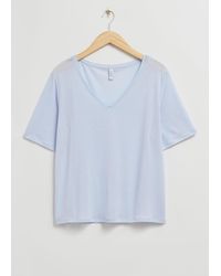 & Other Stories - Crossover V-neck T-shirt - Lyst