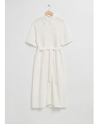 & Other Stories - Belted Shirt Midi Dress - Lyst