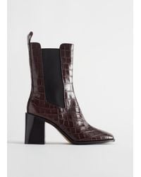 & Other Stories - Chelsea-Boots Aus Leder Mit Absatz - Lyst