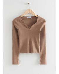 & Other Stories - Fitted Sweetheart Neck Top - Lyst