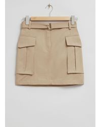 & Other Stories - Belted Patch Pocket Cargo Skirt - Lyst