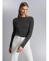 & Other Stories - Ribbed Glitter Top - Lyst