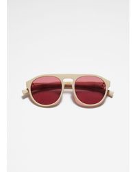 & Other Stories - Rounded Aviator Sunglasses - Lyst