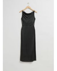 & Other Stories - Cowl-neck Satin Dress - Lyst