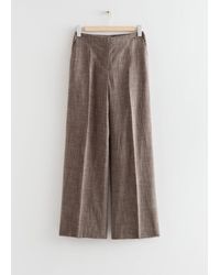 & Other Stories Straight Tailored Pants - Natural