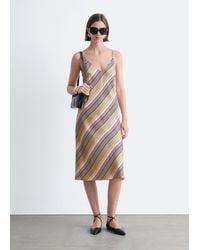 & Other Stories - Satin Slip Midi Dress - Lyst