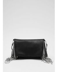 & Other Stories - Rhinestone Fringed Leather Clutch - Lyst