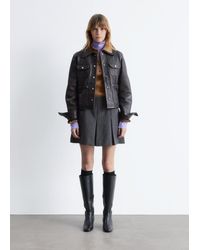 & Other Stories - Pleated Herringbone Mini Skirt - Lyst