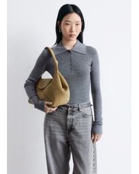 & Other Stories - Rib-Knit Merino Wool Polo Top - Lyst