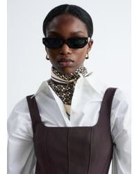& Other Stories - Graphic-Print Square Silk Scarf - Lyst