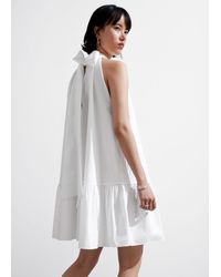 & Other Stories - Bow-detailed Mini Dress - Lyst