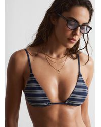 & Other Stories - Gathered Triangle Bikini Top - Lyst