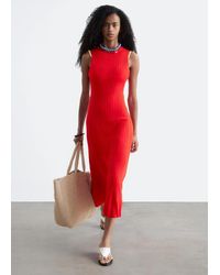 & Other Stories - Ribbed Midi Dress - Lyst