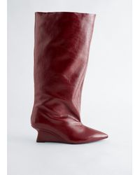 & Other Stories - Wedge-Heel Knee-High Boots - Lyst