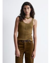 & Other Stories - Scoop-Neck Rib-Knit Tank Top - Lyst