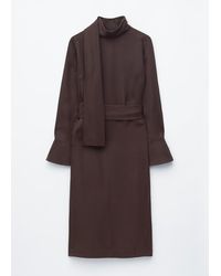 & Other Stories - Scarf-Neck Midi Dress - Lyst