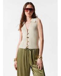 & Other Stories - Rib-Knit Collar Tank Top - Lyst