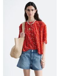 & Other Stories - Gathered Crepe Blouse - Lyst