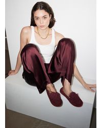 & Other Stories - Pompom Suede Loafers - Lyst