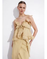 & Other Stories - Strappy Bustier Frill Top - Lyst