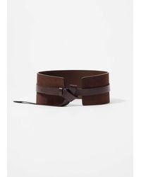 & Other Stories - Leather-trimmed Suede Waist Belt - Lyst