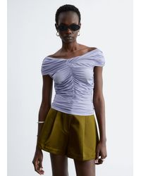& Other Stories - Ruched Jersey Top - Lyst