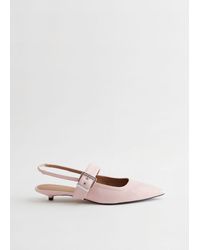 & Other Stories - Slingback Leather Ballerinas - Lyst