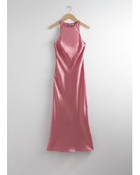 & Other Stories - Slim Satin Midi Dress - Lyst