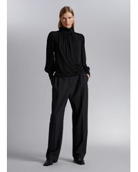 & Other Stories - Mock Neck Blouse - Lyst
