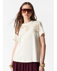 & Other Stories - Lace Embroidery T-Shirt - Lyst