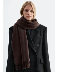 & Other Stories - Fringed Wool Blanket Scarf - Lyst