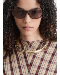 & Other Stories - Polished Brass Necklace - Lyst