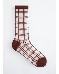 & Other Stories - Sheer Checked Socks - Lyst