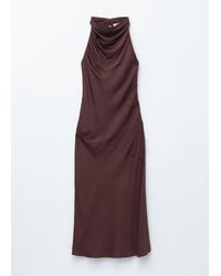 & Other Stories - Cowl-Neck Satin Midi Dress - Lyst