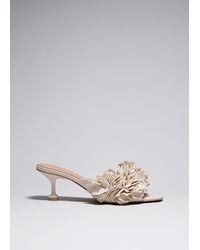 & Other Stories - Floral Appliqué Leather Mules - Lyst