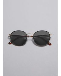 & Other Stories - Slim Oval-frame Sunglasses - Lyst
