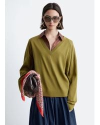 & Other Stories - V-Neck Merino Wool Jumper - Lyst