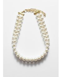& Other Stories - Two-Row Faux Pearl Choker - Lyst