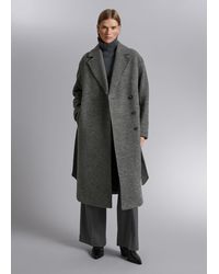 & Other Stories - Voluminous Belted Wool Coat - Lyst
