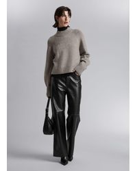 & Other Stories - Mock Neck Wool Sweater - Lyst