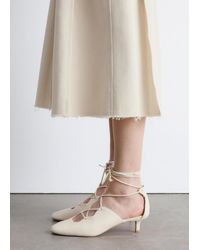 & Other Stories - Lace-Up Leather Pumps - Lyst