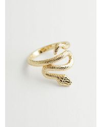 & Other Stories - Embossed Snake Ring - Lyst